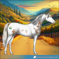 Horse Color:Chocolate Palomino Sabino Splash Tobiano