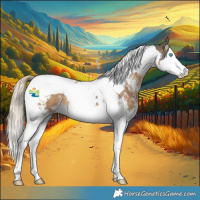 Horse Color:Chocolate Palomino Sabino Splash Tobiano