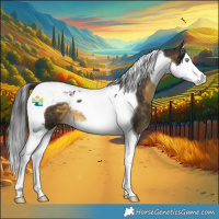 Horse Color:Buckskin Splash Tobiano 