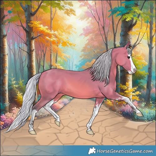 Horse Color:Watercolor Silver Bay Splash 