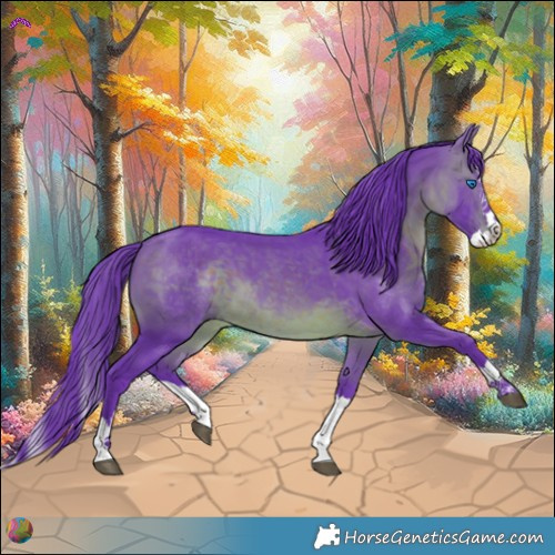 Horse Color:Watercolor Brown Splash 