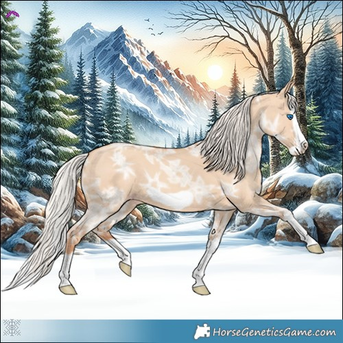 Horse Color:Silver Classic Champagne Ice Dun Splash Frame 