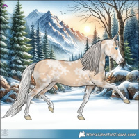 Horse Color:Silver Classic Champagne Ice Dun Splash 