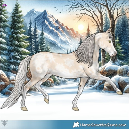 Horse Color:Silver Classic Champagne Ice Dun Splash Frame