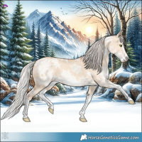 Horse Color:Silver Classic Champagne Ice Dun Splash Frame 