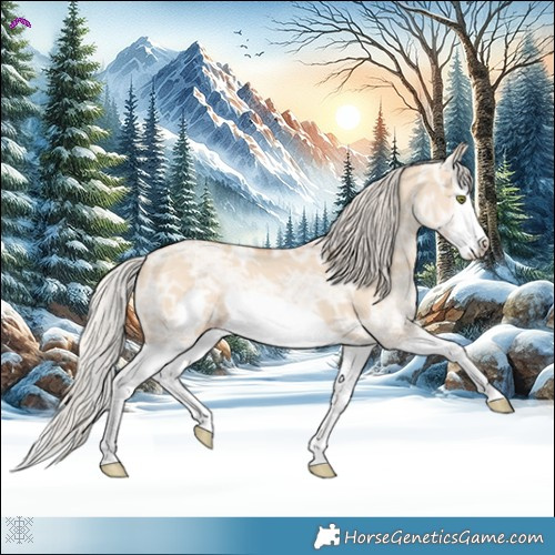 Horse Color:Silver Classic Champagne Ice Dun Splash Frame 