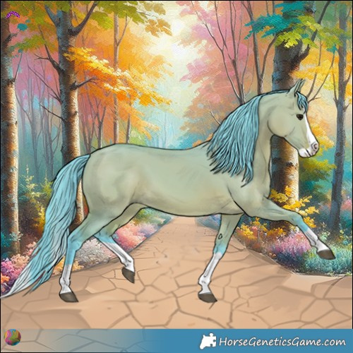 Horse Color:Watercolor Bay Dun Splash 