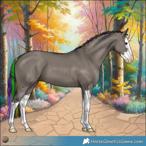 Horse Color:Painted Grullo Splash 