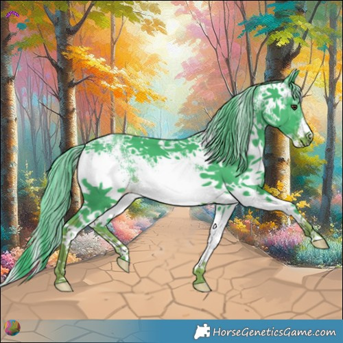 Horse Color:Watercolor White Spotted Liver Chestnut 