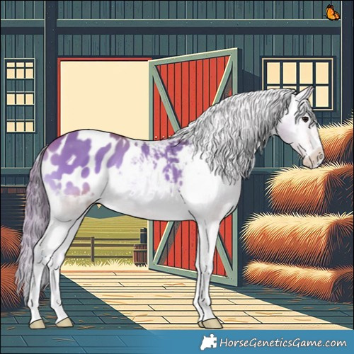 Horse Color:Watercolor Bay Onyx Appaloosa 