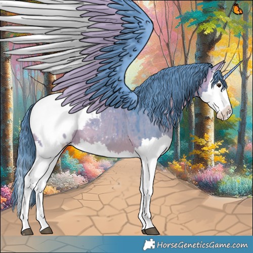 Horse Color:Watercolor Bay Dun Splash Appaloosa Brindle 