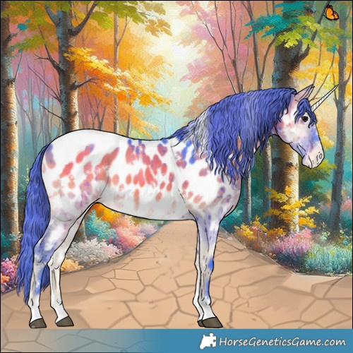 Horse Color:Watercolor White Spotted Grullo Onyx Appaloosa Brindle 