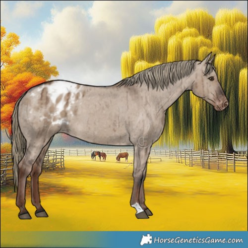 Horse Color:Liver Red Dun Appaloosa Brindle