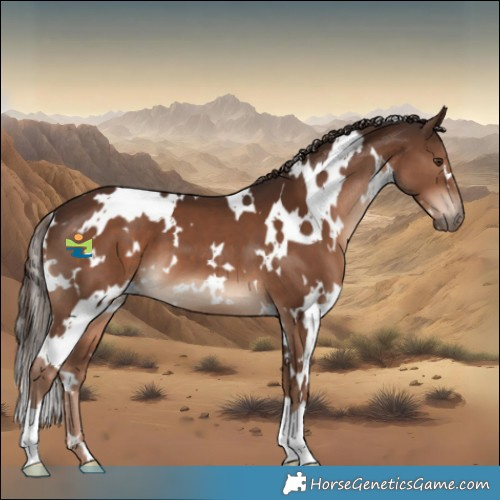 Horse Color:White Spotted Liver Chestnut 