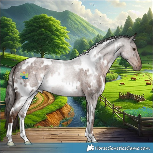 Horse Color:White Spotted Liver Red Roan 