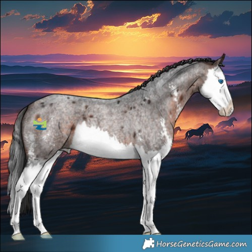 Horse Color:Brown Roan Sabino Splash 