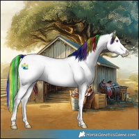 Horse Color:Platinum Painted Bay Chinchilla Splash 