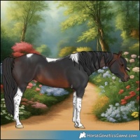 Horse Color:Brown Tobiano 