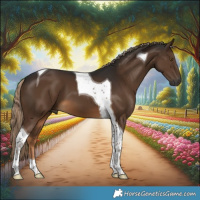 Horse Color:Gray Chocolate Palomino Tobiano 