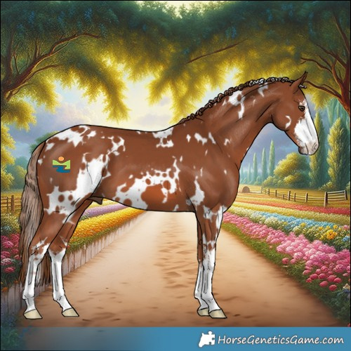 Horse Color:White Spotted Chestnut 