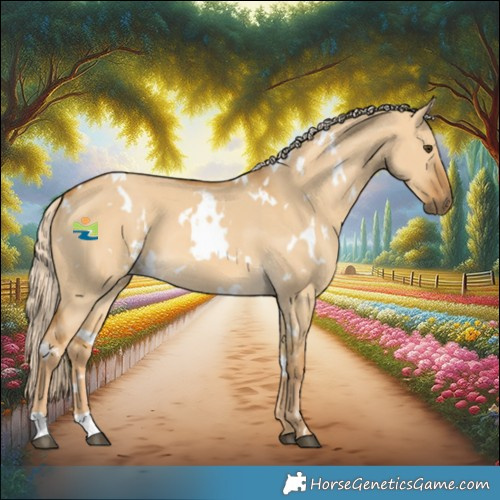 Horse Color:White Spotted Palomino Dun 