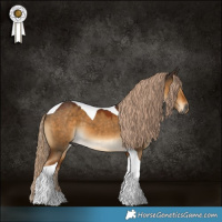Horse Color:Gray Chocolate Palomino Dun Tobiano 