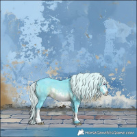 Horse Color:Watercolor White Spotted Silver Brown Chinchilla 