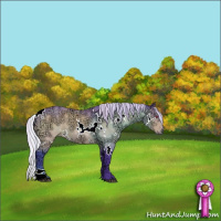 Horse Color:Watercolor White Spotted Silver Brown Chinchilla Ice 