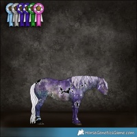 Horse Color:Watercolor White Spotted Silver Brown Chinchilla Ice 