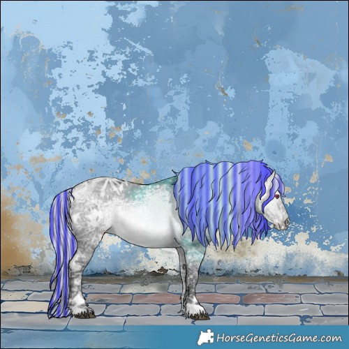 Horse Color:Painted White Spotted Silver Brown Chinchilla Ice Dun 