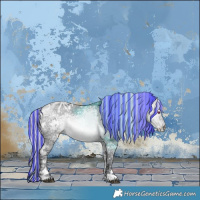 Horse Color:Painted White Spotted Silver Brown Chinchilla Ice Dun 