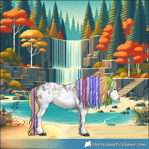 Horse Color:Painted White Spotted Silver Brown Sabino Rabicano 