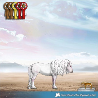 Horse Color:Watercolor White Spotted Silver Brown Chinchilla 