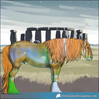 Horse Color:Watercolor Plaid  White Spotted Liver Red Onyx Tobiano 
