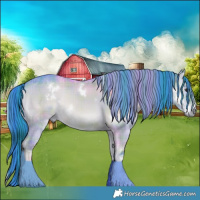 Horse Color:Watercolor Plaid  White Spotted Liver Red Dun Onyx Sabino