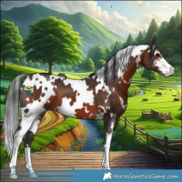 Horse Color:White Spotted Brown Sabino