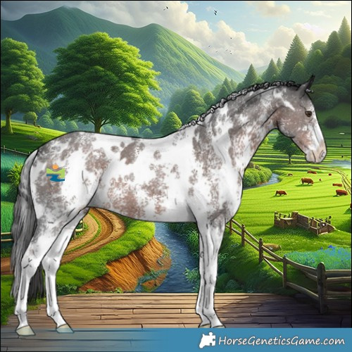 Horse Color:White Spotted Liver Chestnut Sabino 