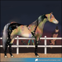 Horse Color:Void Nacre Silver Buckskin Tobiano