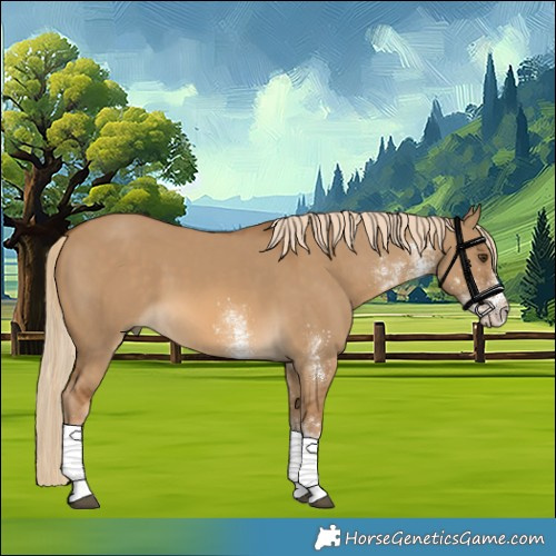 Horse Color:White Spotted Chocolate Palomino Dun 