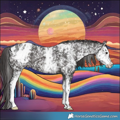 Horse Color:White Spotted Smoky Black Appaloosa 