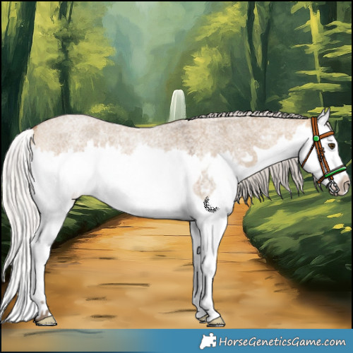 Horse Color:Silver Buckskin Roan Dun Splash Rabicano