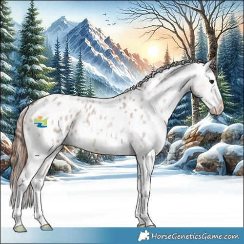 Horse Color:White Spotted Brown Dun Sabino Splash Appaloosa 
