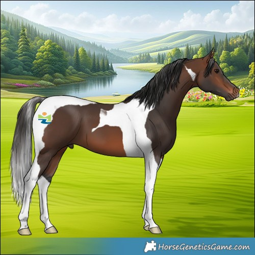 Horse Color:Brown Tobiano 
