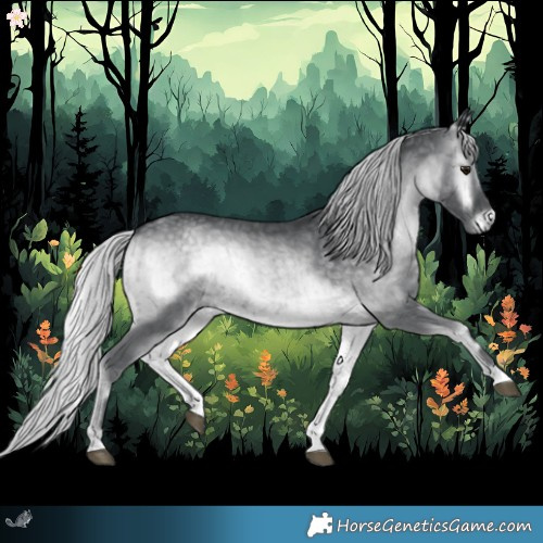 Horse Color:Silver Blue Onyx Chinchilla Brindle