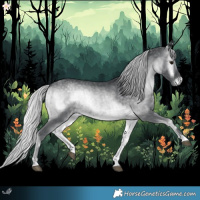 Horse Color:Silver Blue Onyx Chinchilla Brindle 