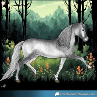 Horse Color:Silver Blue Onyx Chinchilla Brindle 