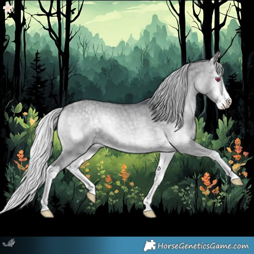Horse Color:Silver Grullo Chinchilla Onyx Splash Brindle