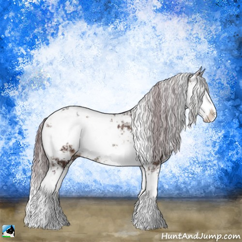 Horse Color:Chocolate Brown Ice Sabino Rabicano 