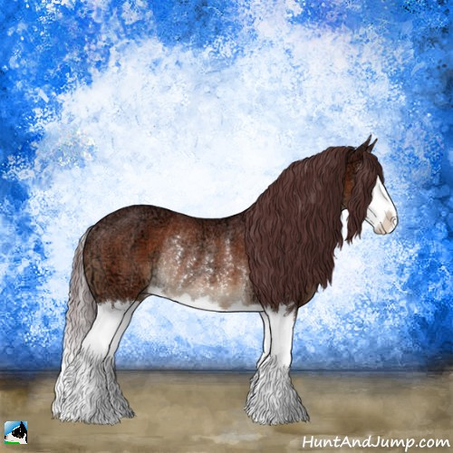 Horse Color:Chocolate Brown Ice Sabino Splash Rabicano
