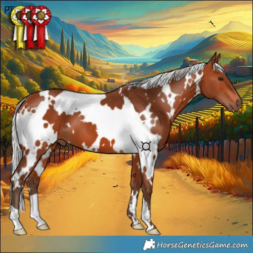 Horse Color:White Spotted Silver Bay 